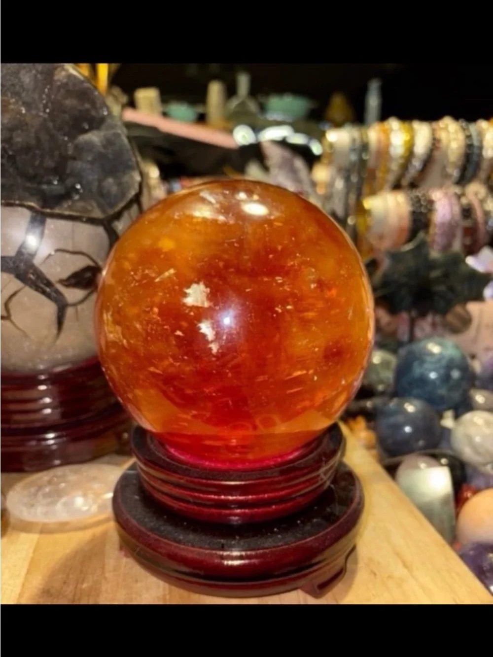 Golden Honey Calcite Sphere